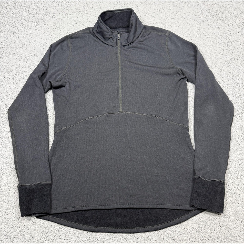 Marmot Pullover‎ Womens Large Gray 1/4 Zip Long Sleeve Fleece Performance Top